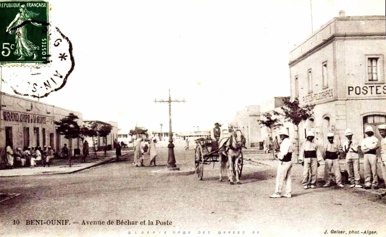 Beni-Ounif - Avenue de Bechar et la Poste - 1911.jpg